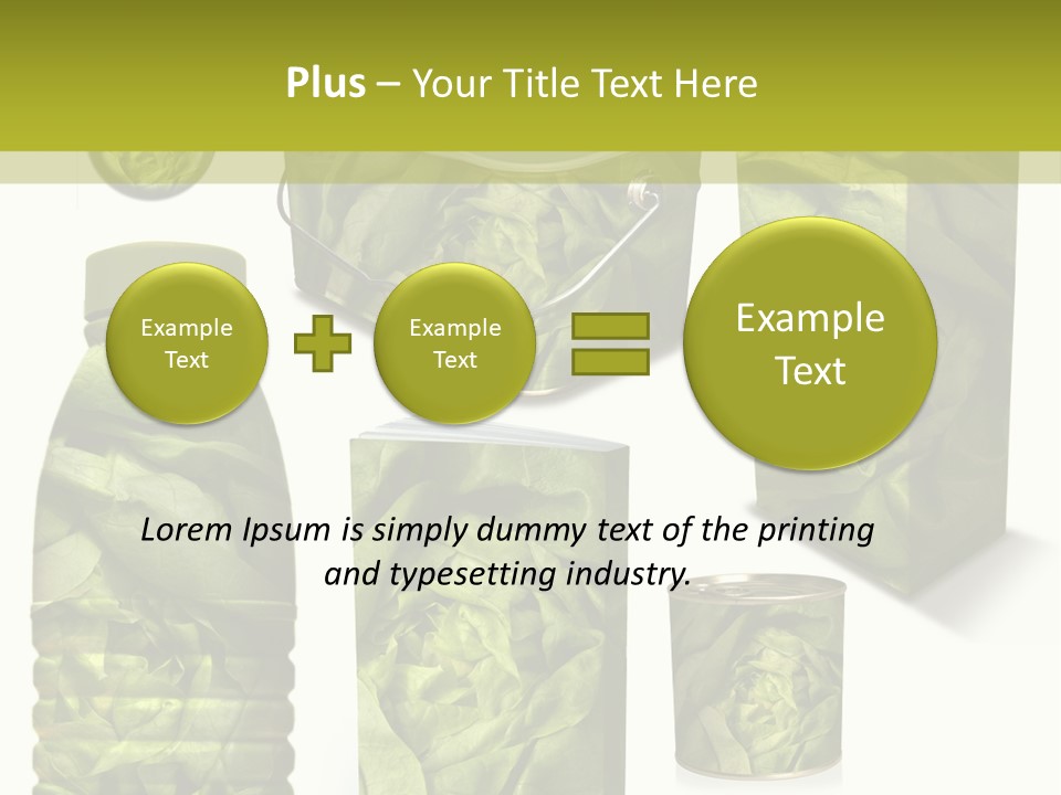 Vert Collection Conditionnement PowerPoint Template