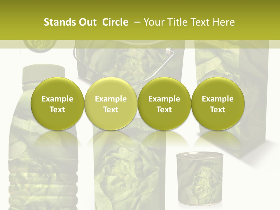 Vert Collection Conditionnement PowerPoint Template