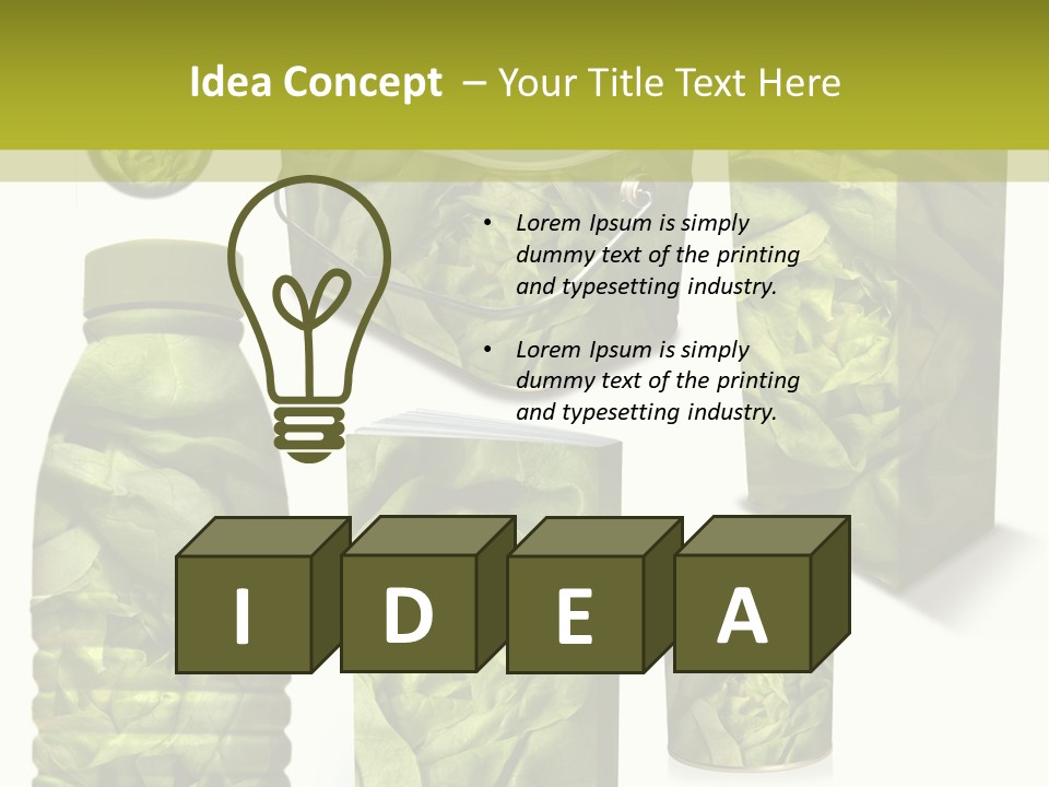 Vert Collection Conditionnement PowerPoint Template