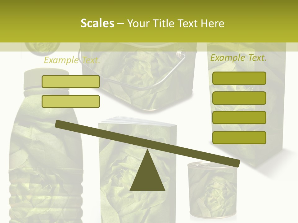 Vert Collection Conditionnement PowerPoint Template