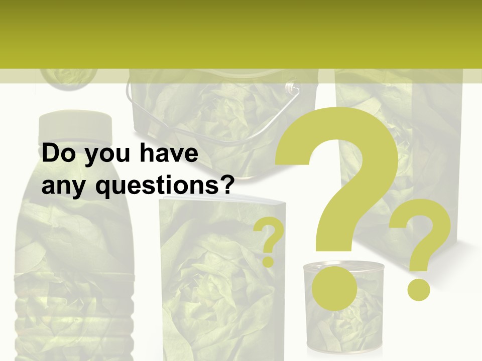 Vert Collection Conditionnement PowerPoint Template