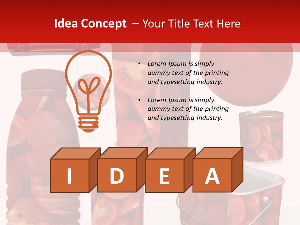 Objet Bouteille Agriculture PowerPoint Template