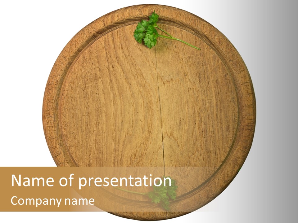 Herbs Assortment Wood PowerPoint Template