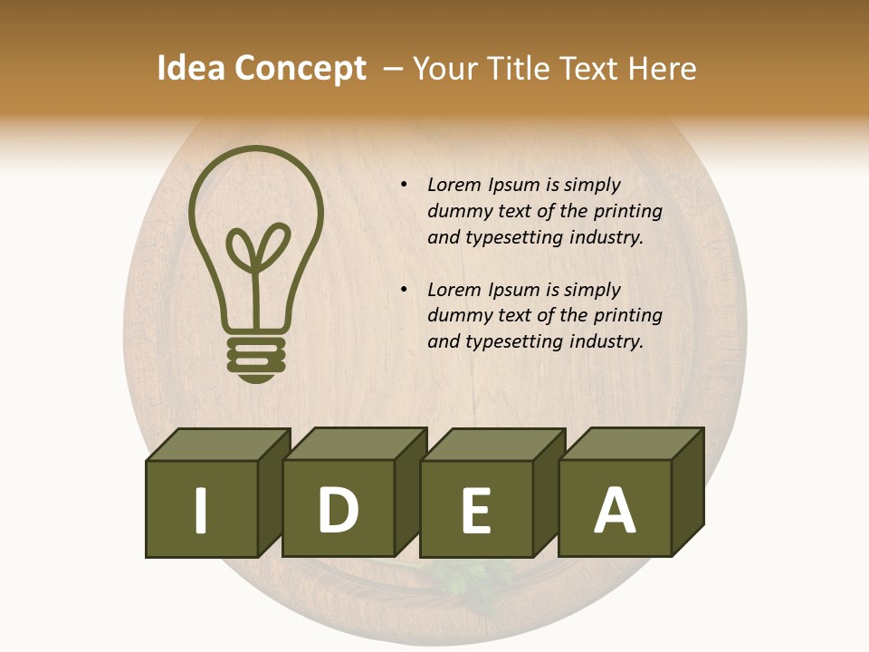 Herbs Assortment Wood PowerPoint Template