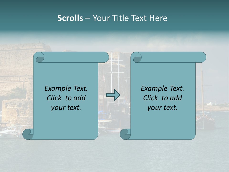 Isolated Knife Board PowerPoint Template
