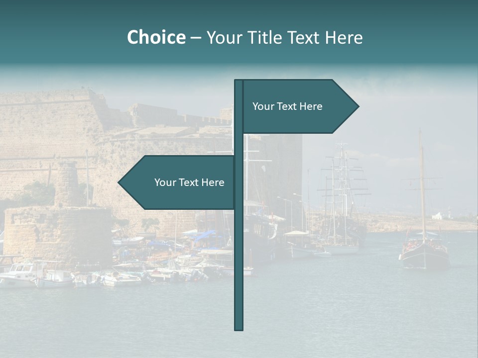 Isolated Knife Board PowerPoint Template