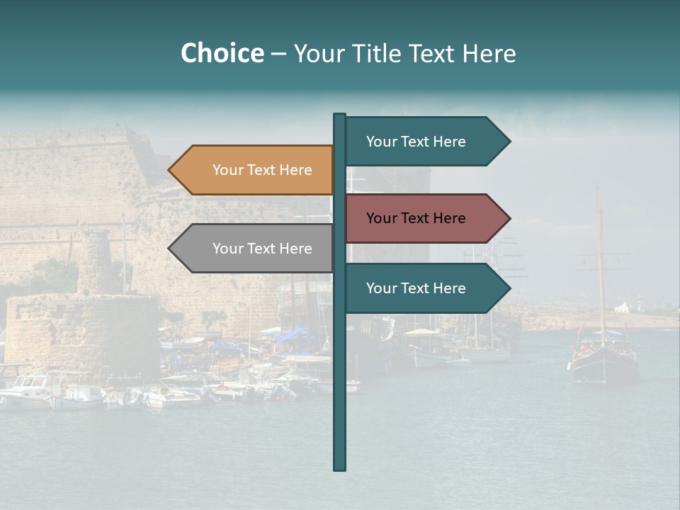 Isolated Knife Board PowerPoint Template
