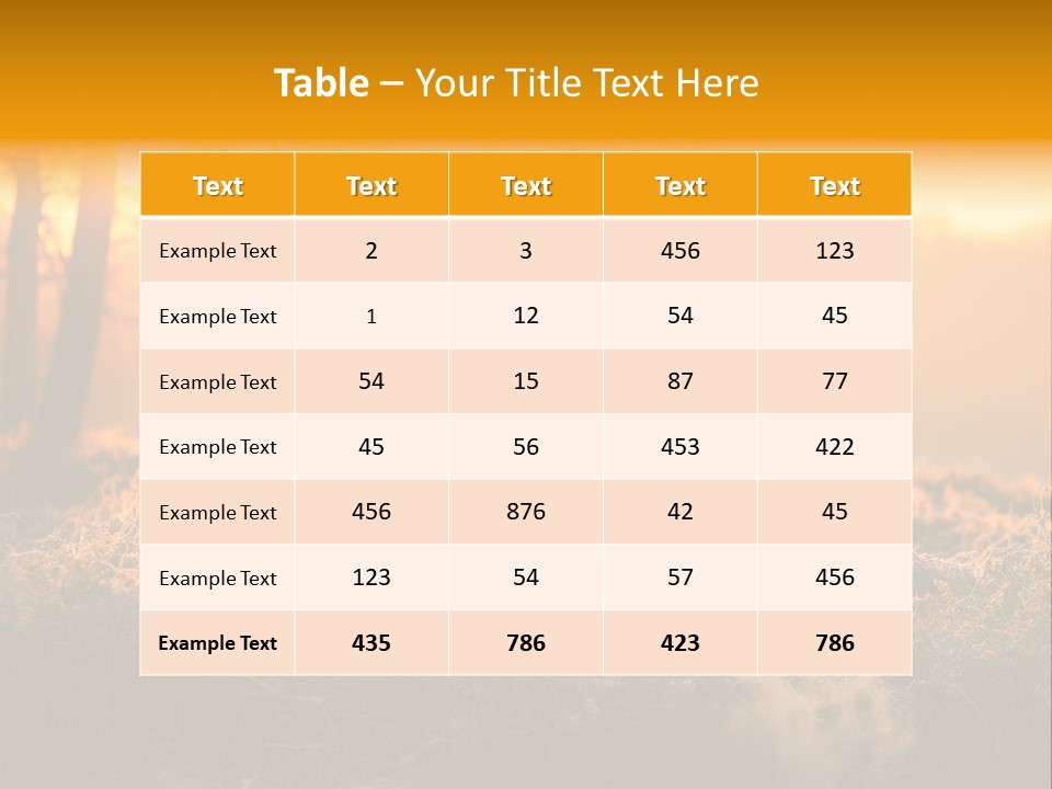 Cervus Elaphus Orange Antler PowerPoint Template