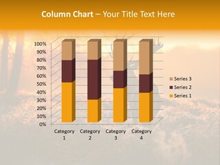 Cervus Elaphus Orange Antler PowerPoint Template