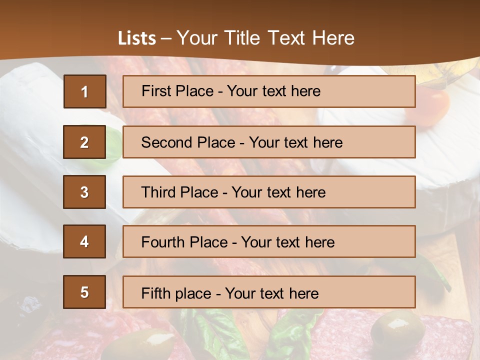 Lettuce Mediterranean Cuisine Tomatoes PowerPoint Template