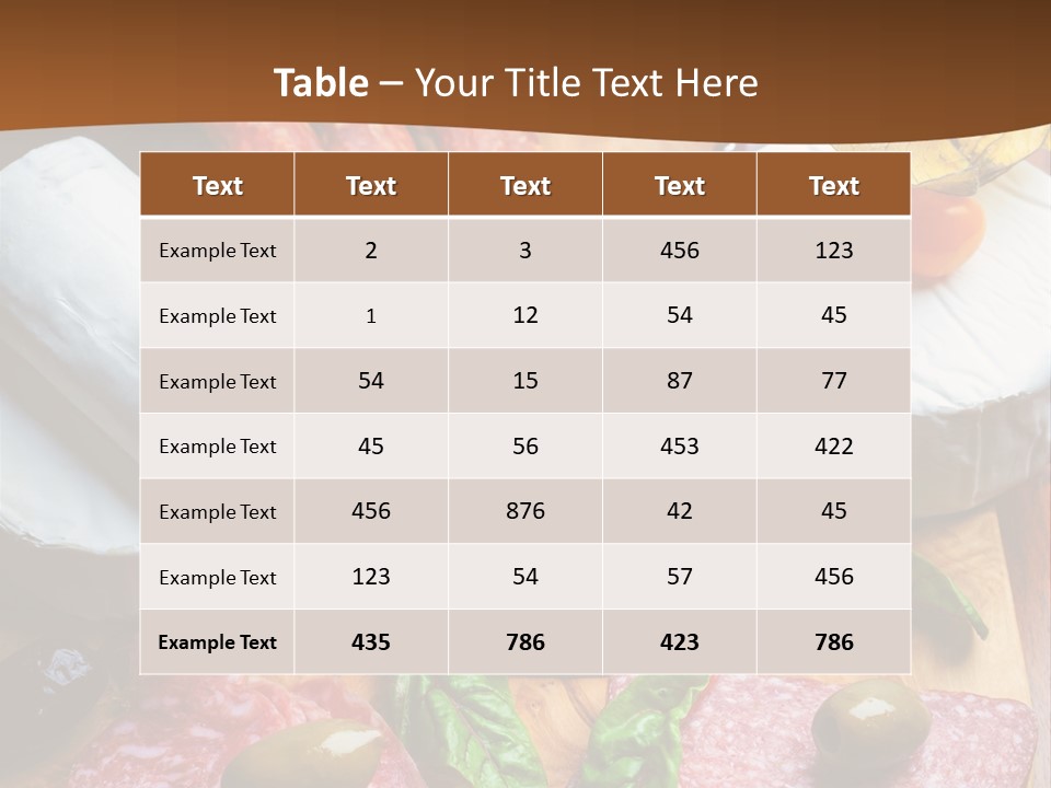 Lettuce Mediterranean Cuisine Tomatoes PowerPoint Template