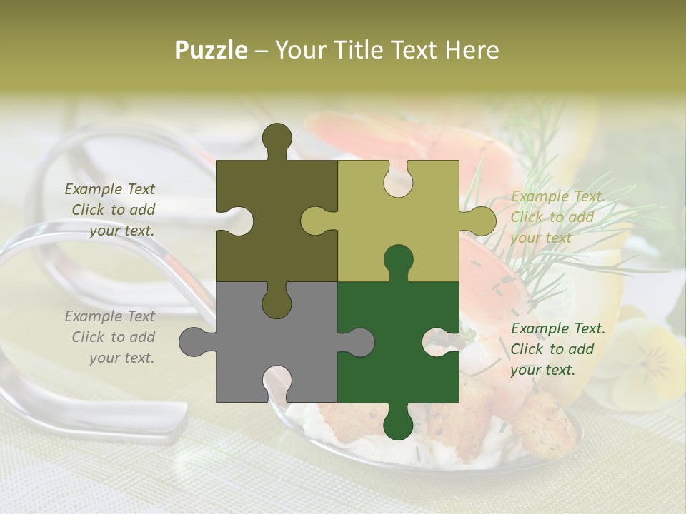 King Prawns Antipasti Riesengarnelen PowerPoint Template