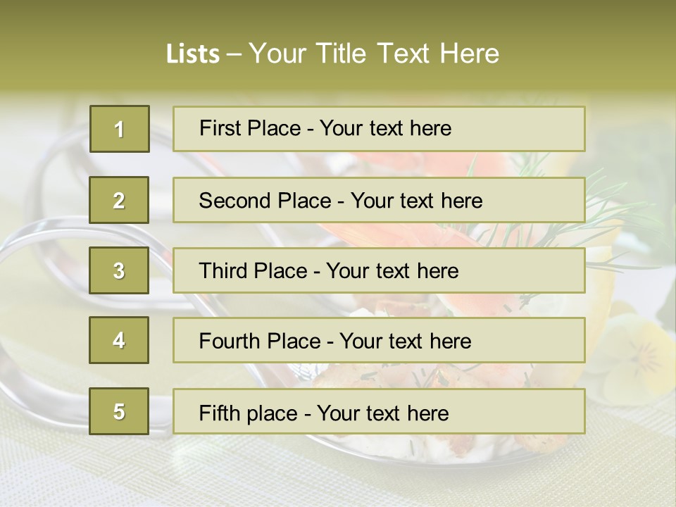 King Prawns Antipasti Riesengarnelen PowerPoint Template