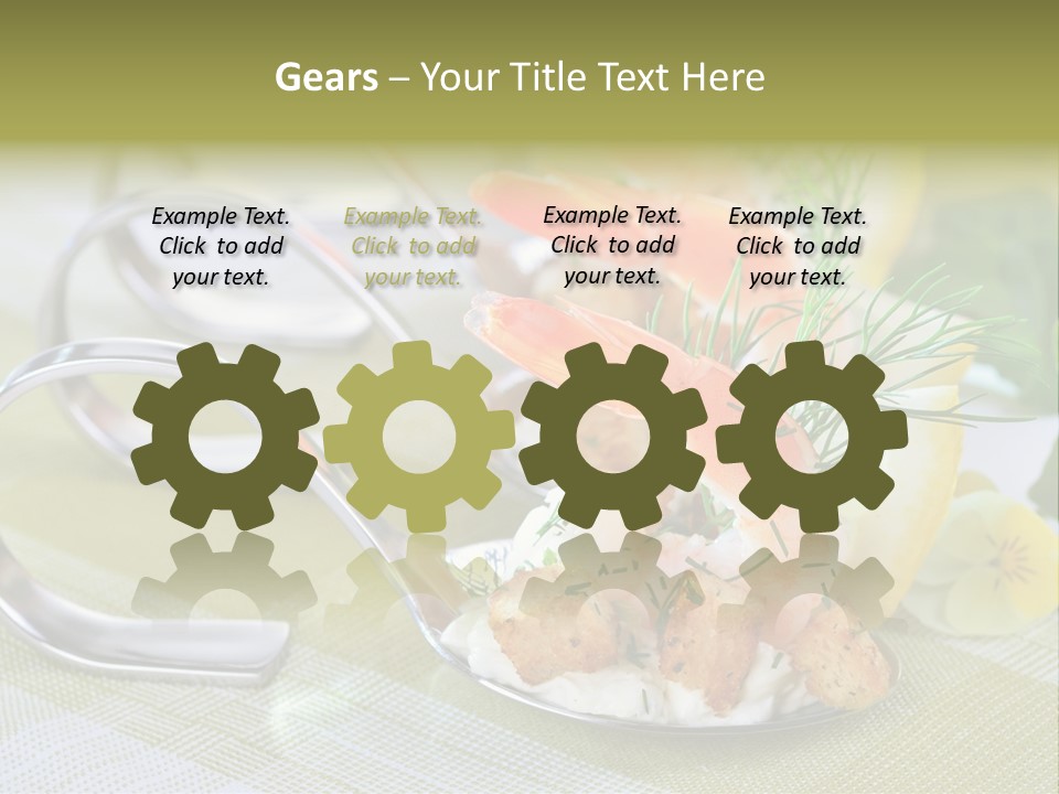 King Prawns Antipasti Riesengarnelen PowerPoint Template