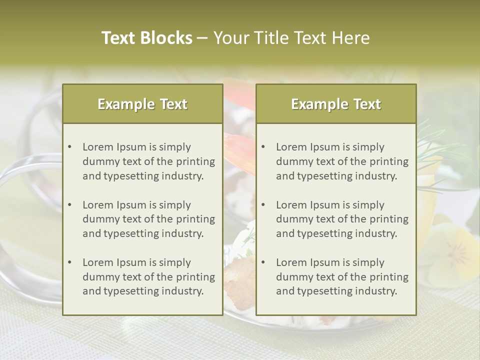 King Prawns Antipasti Riesengarnelen PowerPoint Template