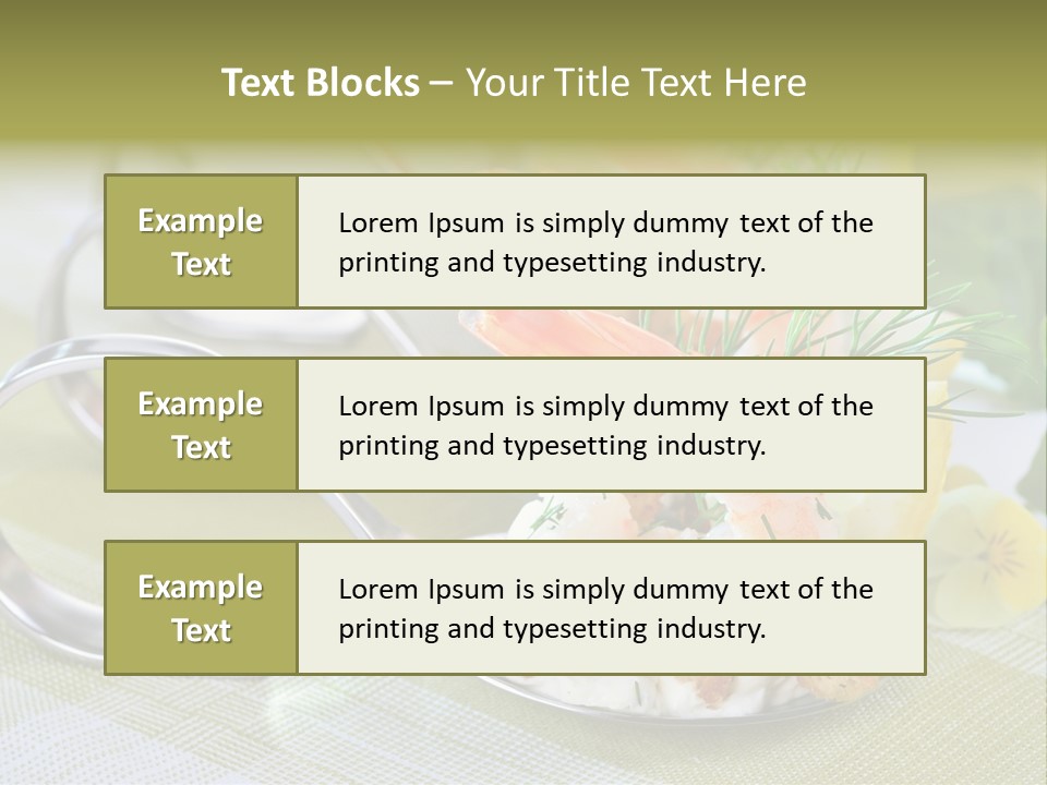 King Prawns Antipasti Riesengarnelen PowerPoint Template