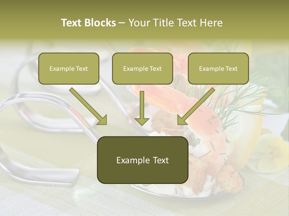 King Prawns Antipasti Riesengarnelen PowerPoint Template