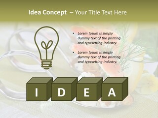 King Prawns Antipasti Riesengarnelen PowerPoint Template