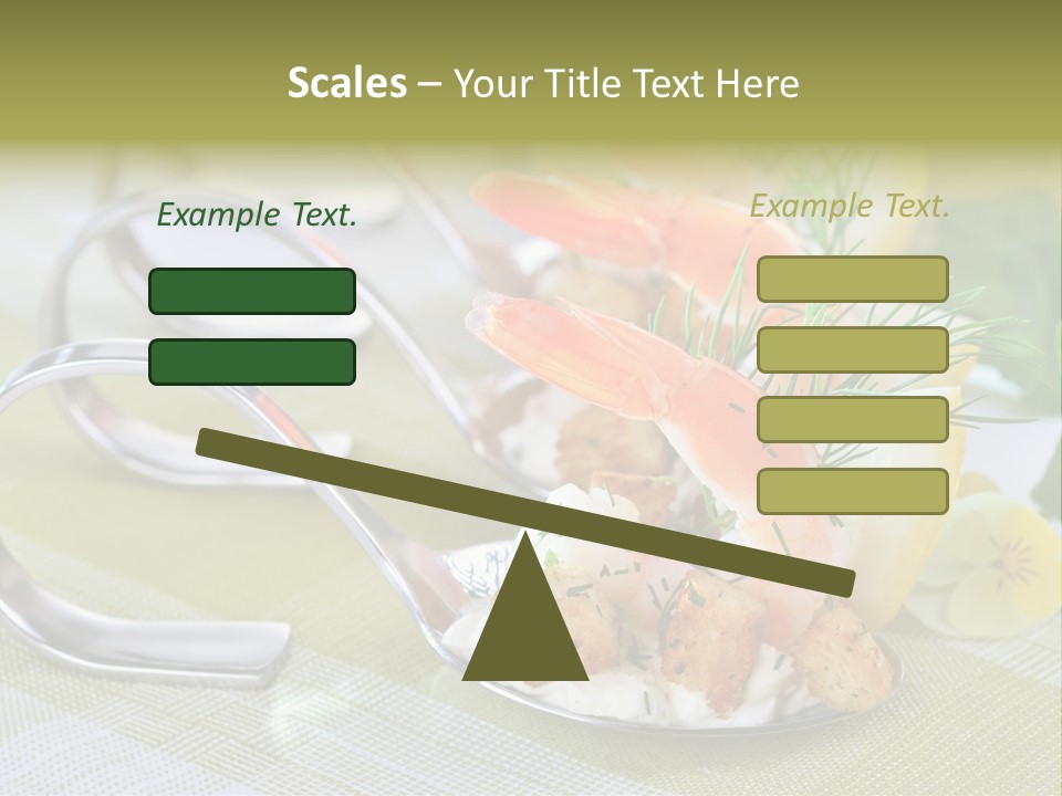 King Prawns Antipasti Riesengarnelen PowerPoint Template