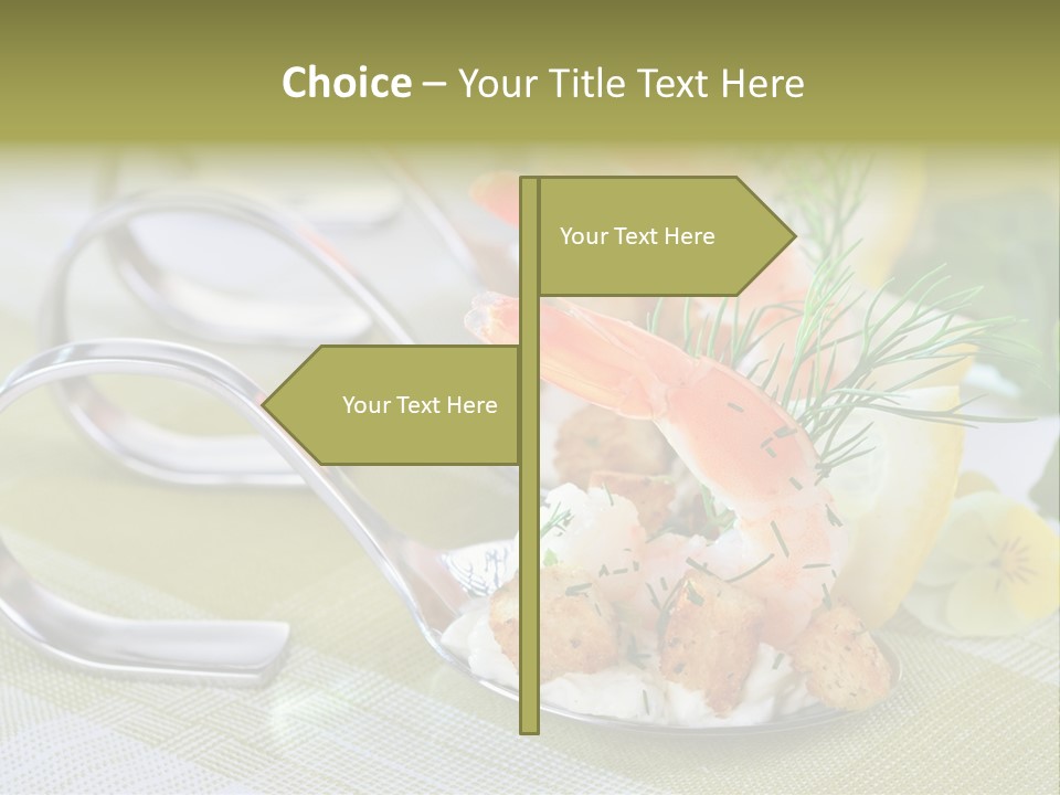 King Prawns Antipasti Riesengarnelen PowerPoint Template