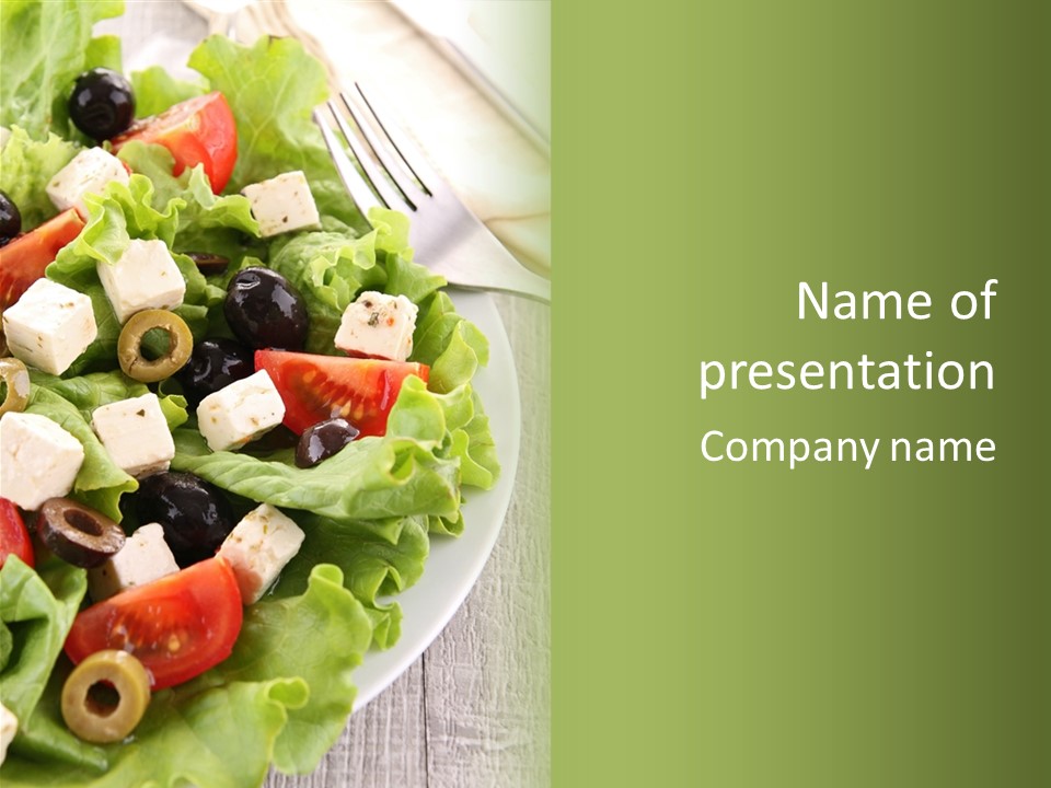 Mixed Fresh Vegetarian PowerPoint Template