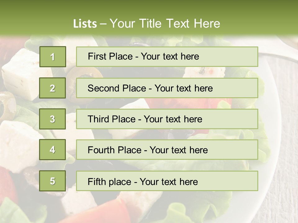 Mixed Fresh Vegetarian PowerPoint Template