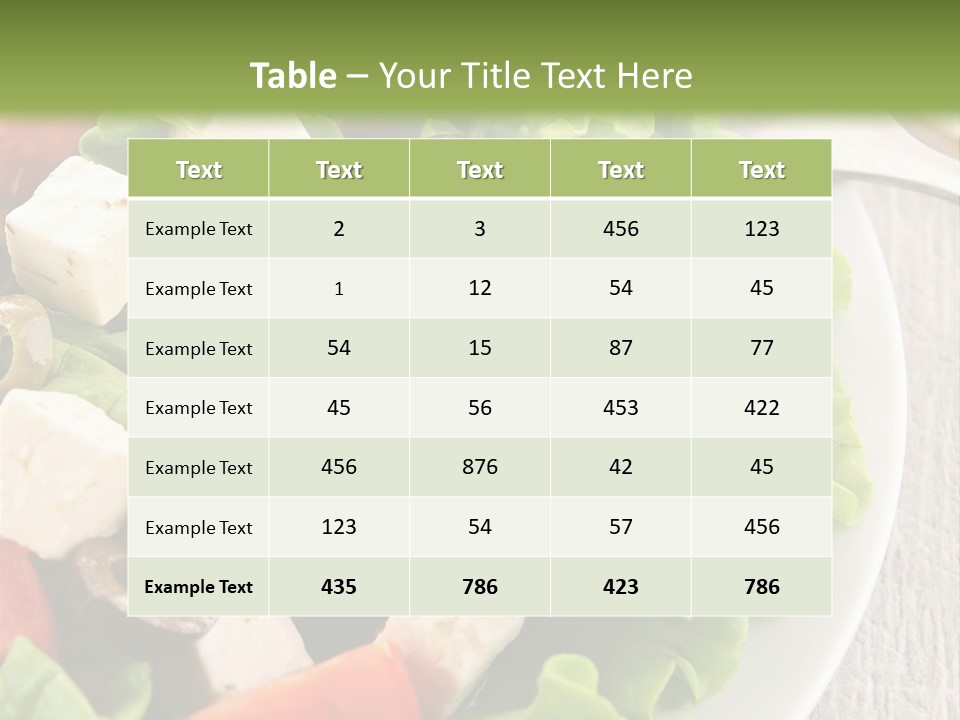 Mixed Fresh Vegetarian PowerPoint Template
