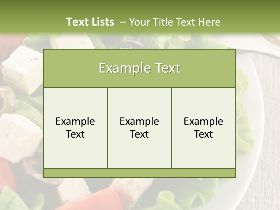 Mixed Fresh Vegetarian PowerPoint Template