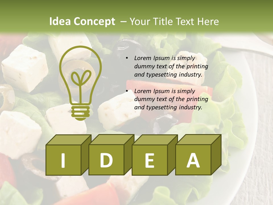 Mixed Fresh Vegetarian PowerPoint Template