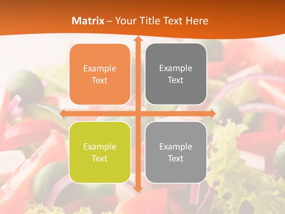 Lettuce Mediterranean Cuisine Tomatoes PowerPoint Template