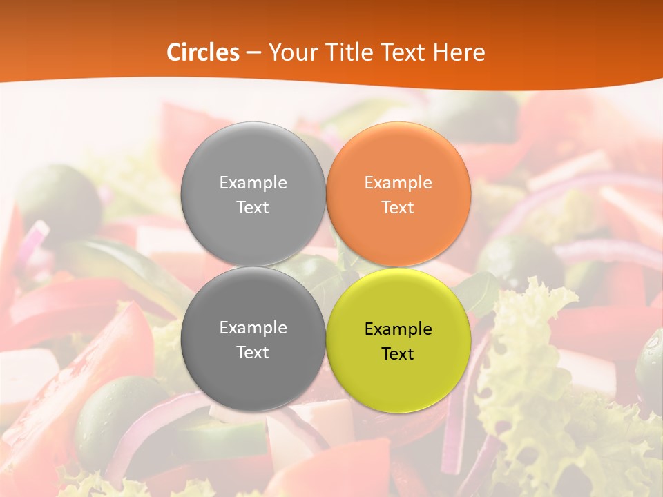 Lettuce Mediterranean Cuisine Tomatoes PowerPoint Template