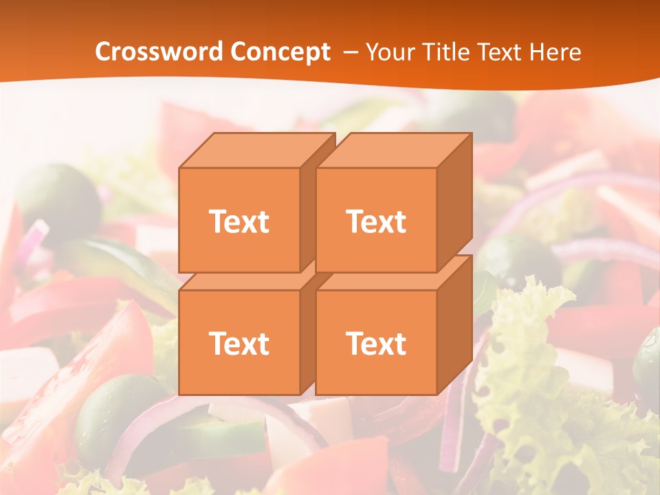 Lettuce Mediterranean Cuisine Tomatoes PowerPoint Template