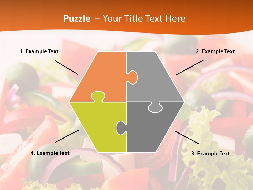 Lettuce Mediterranean Cuisine Tomatoes PowerPoint Template