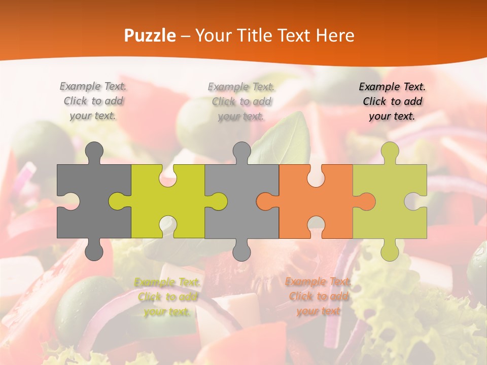 Lettuce Mediterranean Cuisine Tomatoes PowerPoint Template