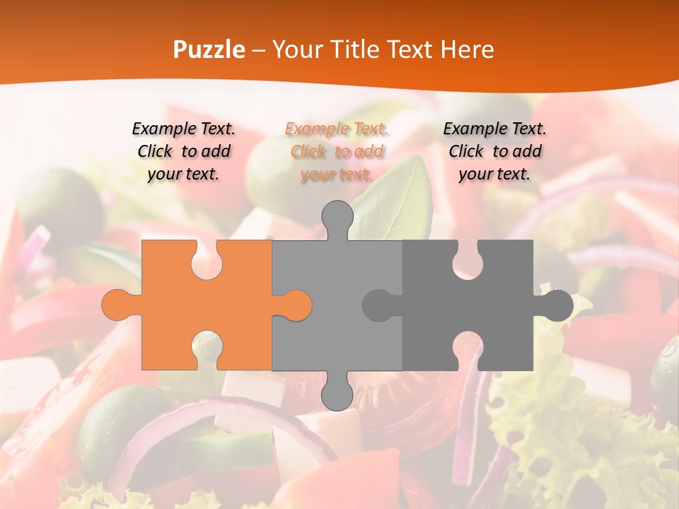 Lettuce Mediterranean Cuisine Tomatoes PowerPoint Template