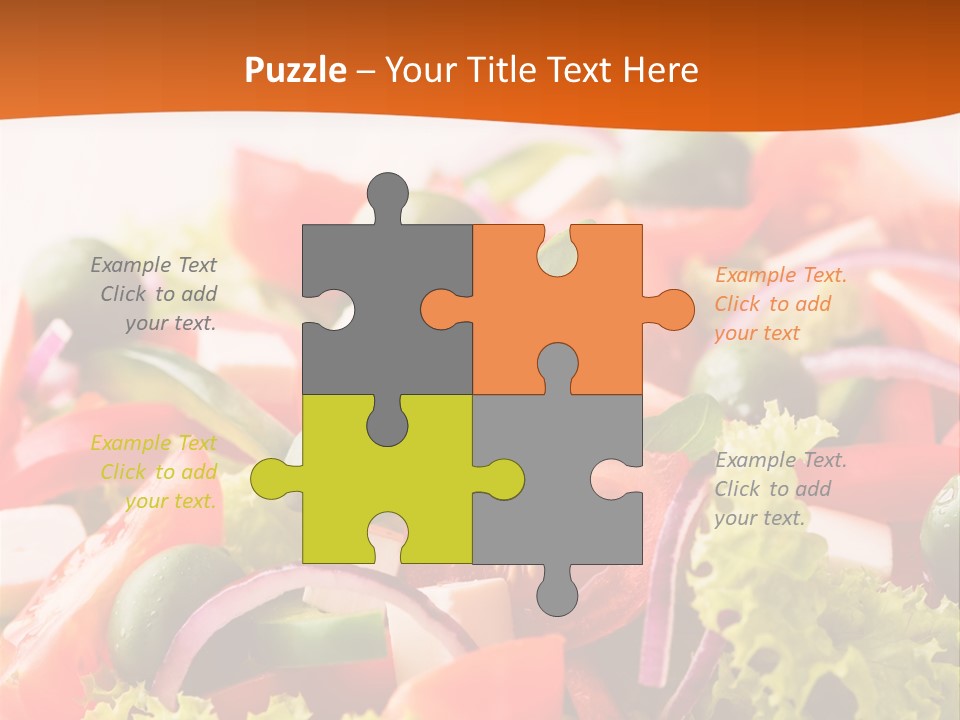 Lettuce Mediterranean Cuisine Tomatoes PowerPoint Template