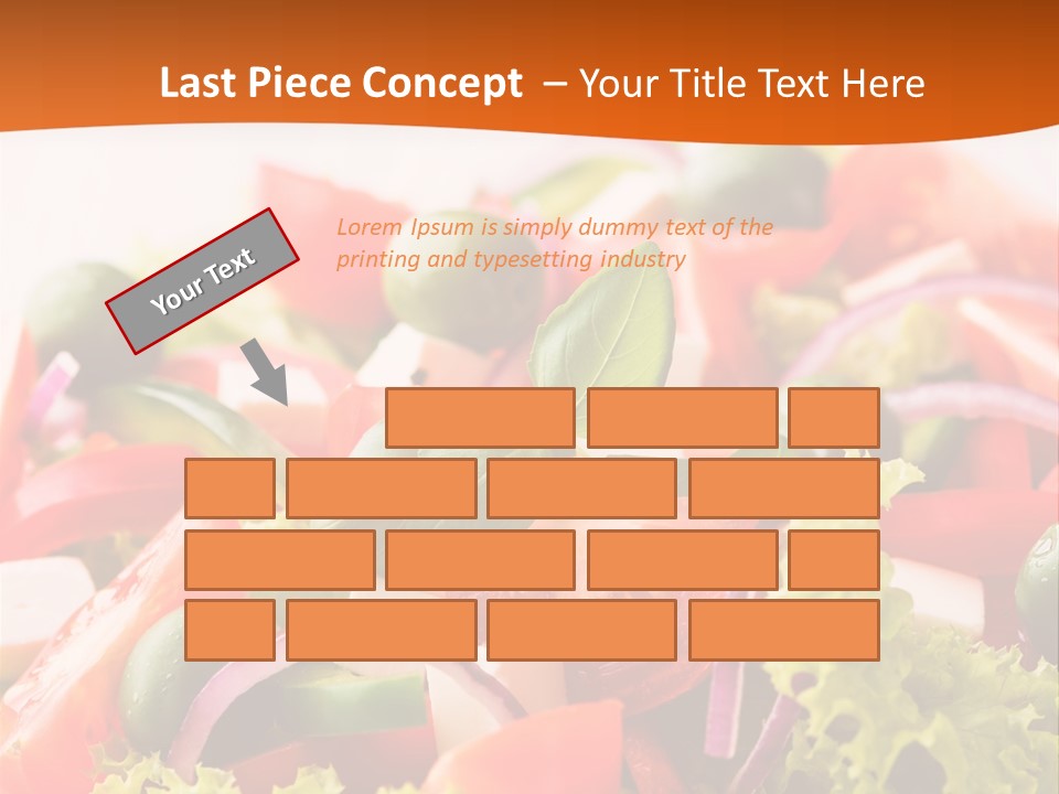 Lettuce Mediterranean Cuisine Tomatoes PowerPoint Template