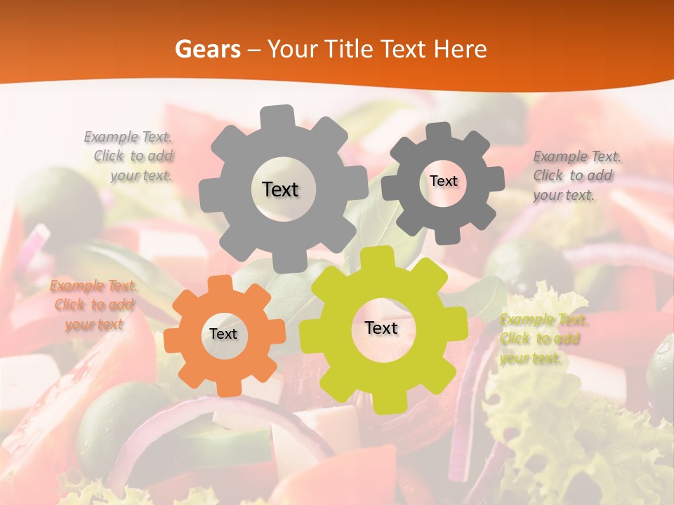 Lettuce Mediterranean Cuisine Tomatoes PowerPoint Template