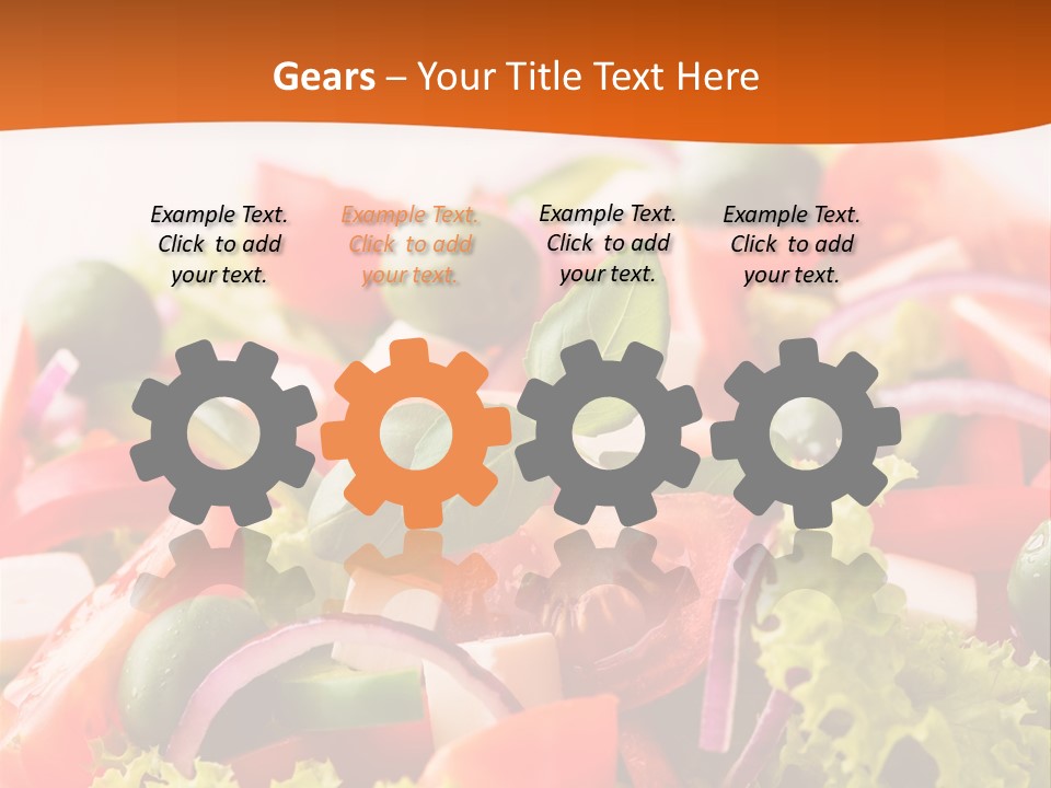 Lettuce Mediterranean Cuisine Tomatoes PowerPoint Template