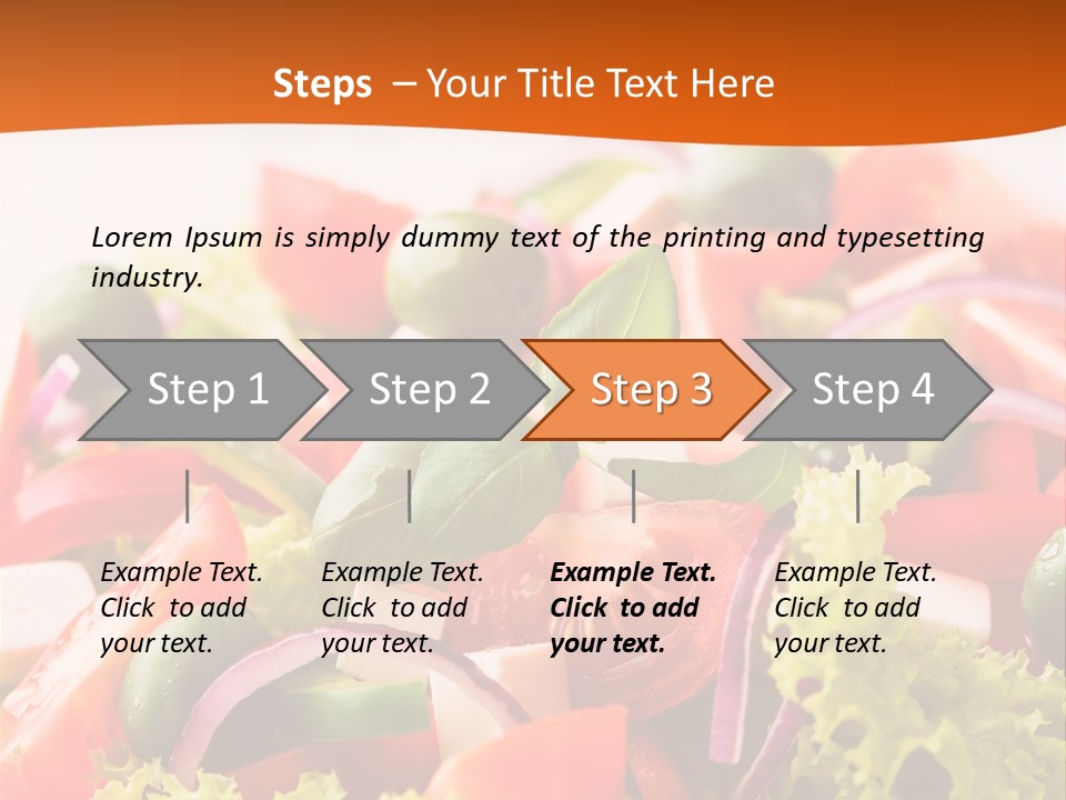 Lettuce Mediterranean Cuisine Tomatoes PowerPoint Template
