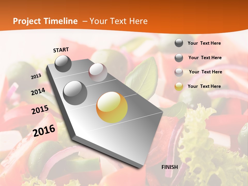 Lettuce Mediterranean Cuisine Tomatoes PowerPoint Template