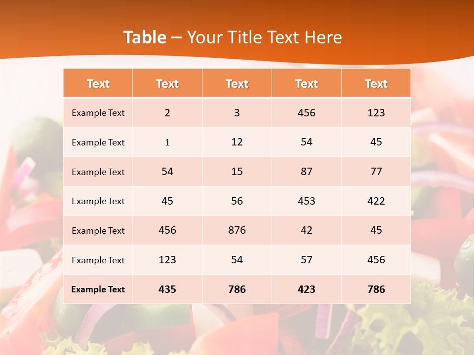 Lettuce Mediterranean Cuisine Tomatoes PowerPoint Template