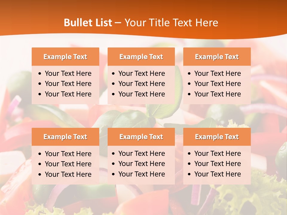 Lettuce Mediterranean Cuisine Tomatoes PowerPoint Template