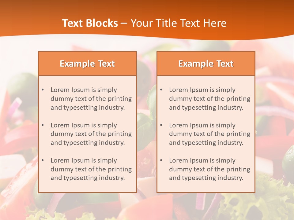Lettuce Mediterranean Cuisine Tomatoes PowerPoint Template