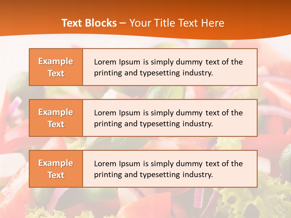 Lettuce Mediterranean Cuisine Tomatoes PowerPoint Template