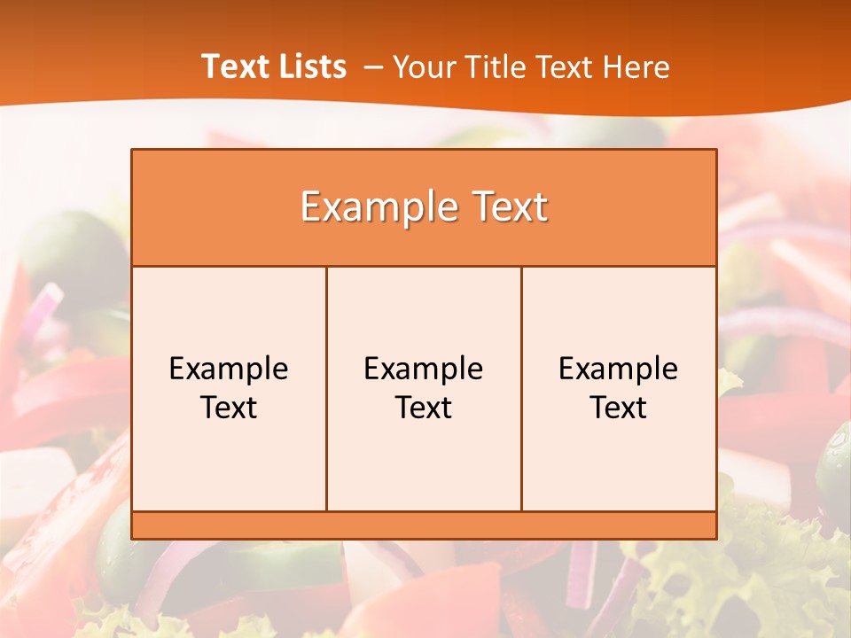 Lettuce Mediterranean Cuisine Tomatoes PowerPoint Template