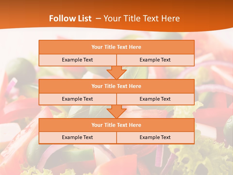 Lettuce Mediterranean Cuisine Tomatoes PowerPoint Template