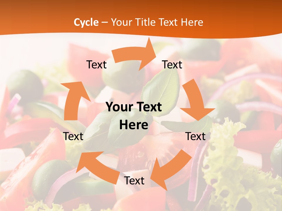Lettuce Mediterranean Cuisine Tomatoes PowerPoint Template
