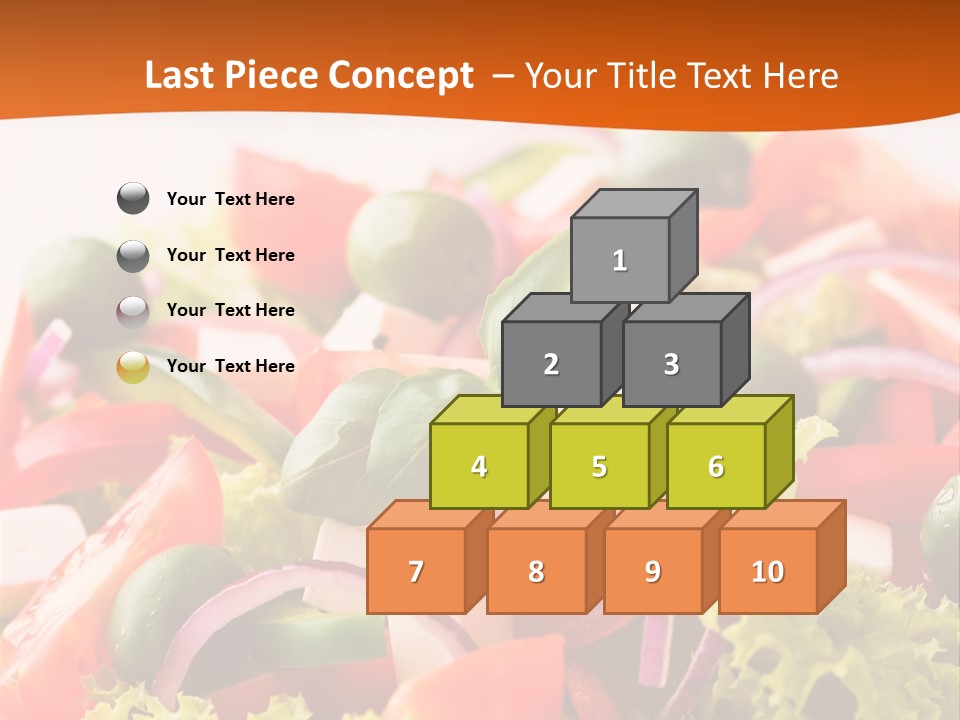 Lettuce Mediterranean Cuisine Tomatoes PowerPoint Template