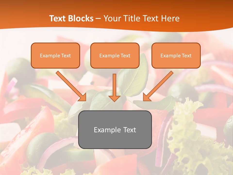 Lettuce Mediterranean Cuisine Tomatoes PowerPoint Template
